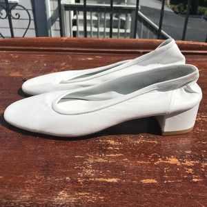 MARYAM NASSIR ZADEH - White Leather Ballerina